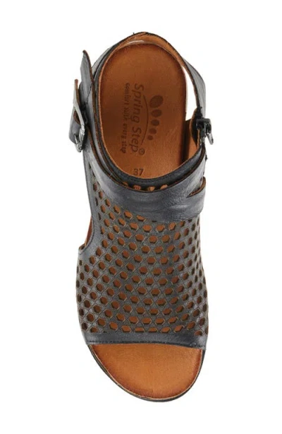 Spring Step Covington Ankle Strap Sandal In Black