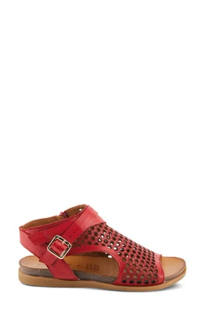 Spring Step Covington Sandal In Red