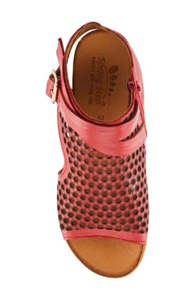 Spring Step Covington Sandal In Red