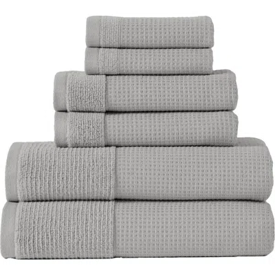 Modern Threads Waffle Rib 6-piece Towel Set In Oyster