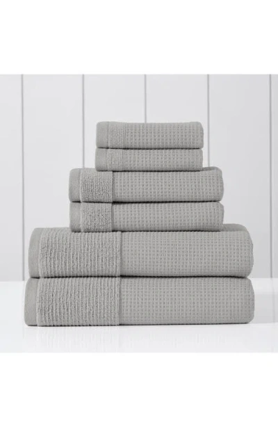 Modern Threads Waffle Rib 6-piece Towel Set In Oyster
