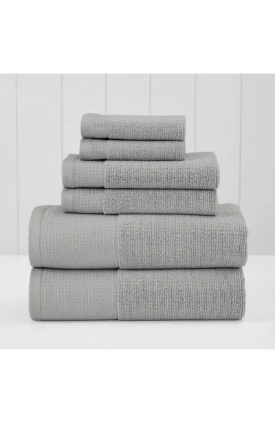 Modern Threads Waffle Rib 6-piece Towel Set In Oyster
