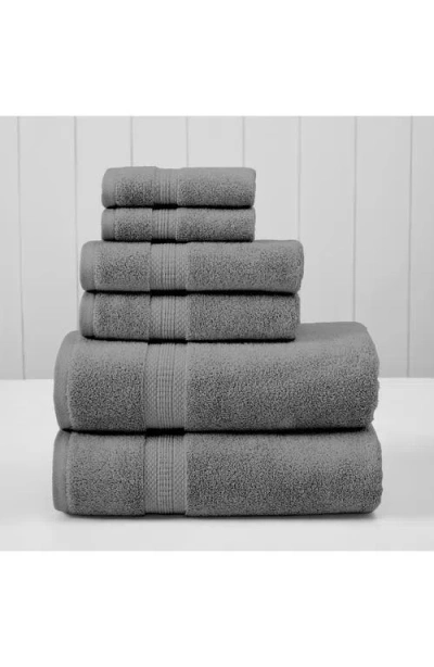 Modern Threads 6-piece Towel Set In Gray