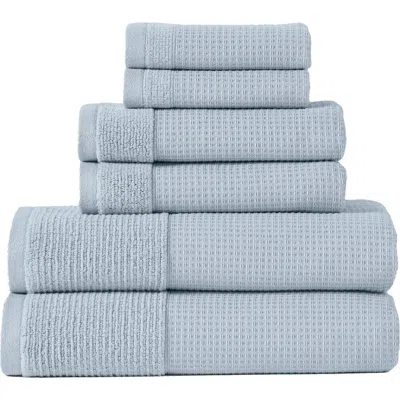 Modern Threads Waffle Rib 6-piece Towel Set In Air