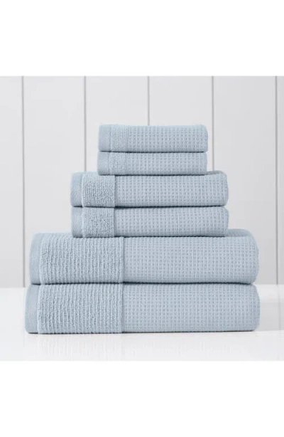 Modern Threads Waffle Rib 6-piece Towel Set In Air