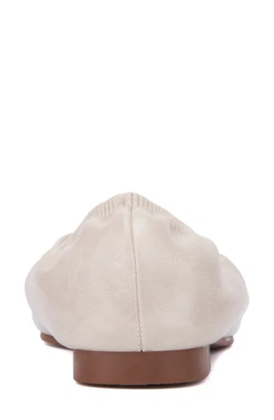 New York And Company Paris Womens Square Closed Toe Ballet Flats In Metallic