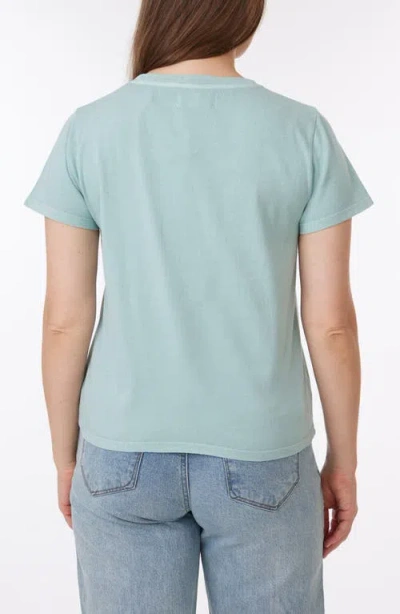 C&c California C & C California Sunwashed Crop Cotton T-shirt In Blue Surf