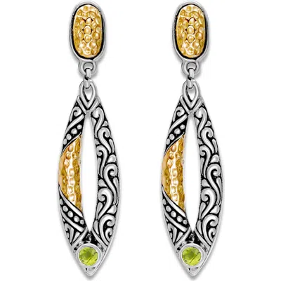 Samuel B. Silver 0.24 Ct. Tw. Peridot Drop Earrings In Green