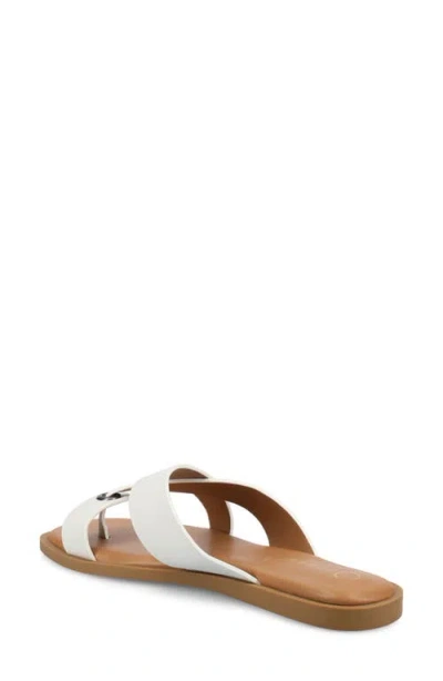 Journee Collection Journee Women's Prizzie Flat Sandals In Bone
