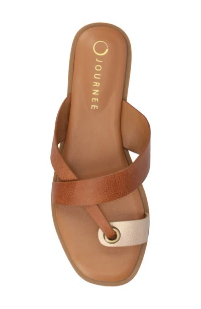 Journee Collection Womens Prizzie Slide Sandals In Champagne