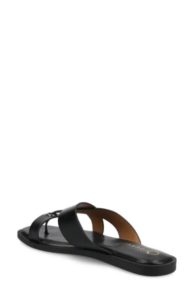 Journee Collection Prizzie Flat Slide Sandal In Black Prizzie