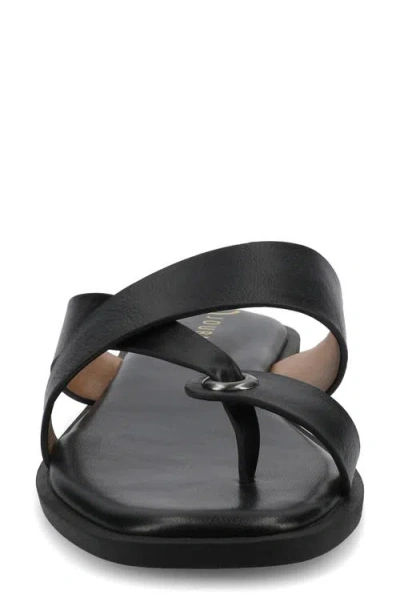 Journee Collection Prizzie Flat Slide Sandal In Black Prizzie