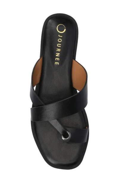 Journee Collection Prizzie Flat Slide Sandal In Black Prizzie