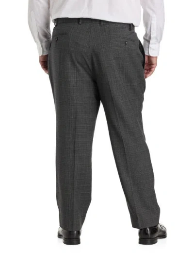 Jv Reflex Big & Tall Micro Grid Suit Pants In Charcoal