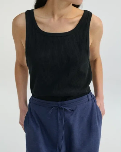 Almina Concept Relaxed Ribbed Tank Top In Black