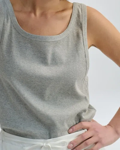 Almina Concept Relaxed Ribbed Tank Top In Grey