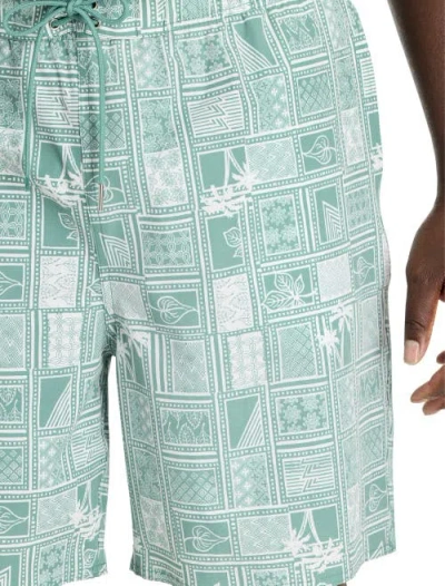 Society Of One By Dxl Big & Tall Cabana Performance Shorts In Green