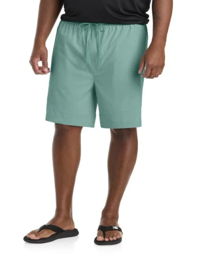 Society Of One By Dxl Big & Tall Seamed Shorts In Deep Sea Green