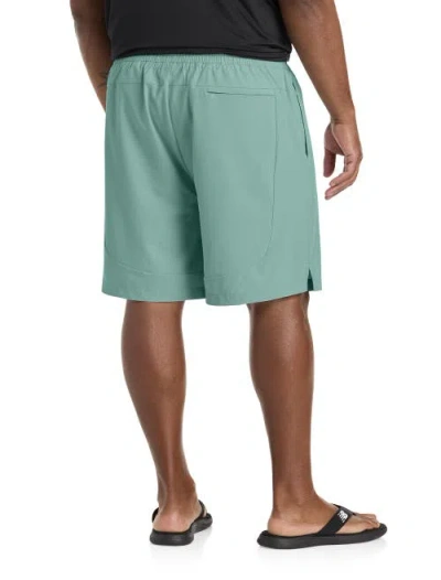Society Of One By Dxl Big & Tall Seamed Shorts In Deep Sea Green