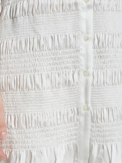 Allsaints Meg Button Front Mini Dress In White