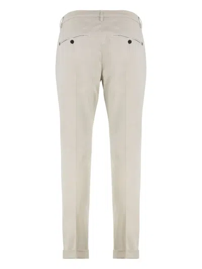 Dondup Trousers Back Pockets Belt Loops Side Pockets In White