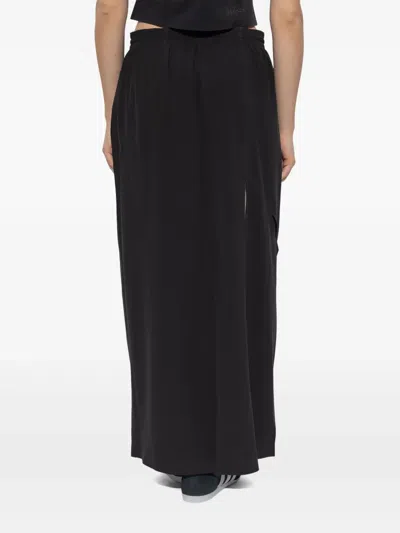 Y-3 Asymmetric-panel Maxi Skirt In Black