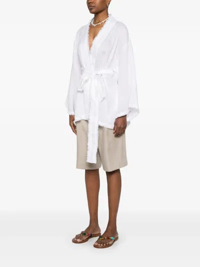 P.a.r.o.s.h Linen Jacket In White