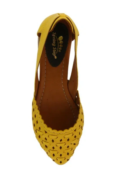 Spring Step Delorse Flat In Yellow