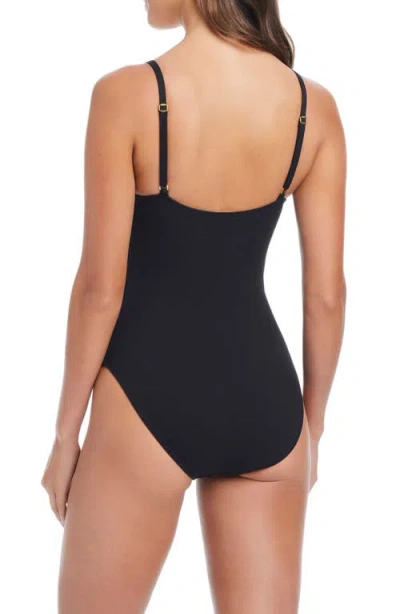Bleu Rod Beattie Bleu By Rod Beattie Ruched One-piece Swimsuit In Black