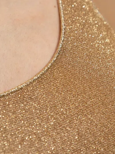 Oseree Oséree Lumiere Lurex Sporty Maillot In Gold