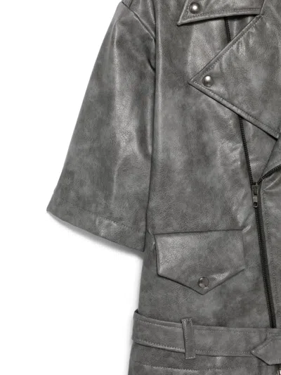 人造皮革机车夹克