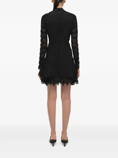 Simkhai Joy Guipure Lace Mini Dress In Black