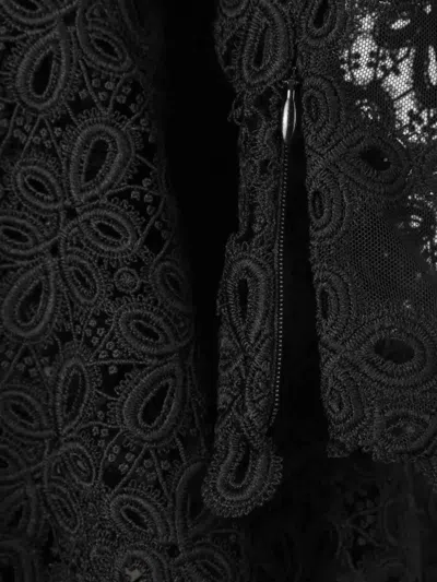 Simkhai Joy Guipure Lace Mini Dress In Black