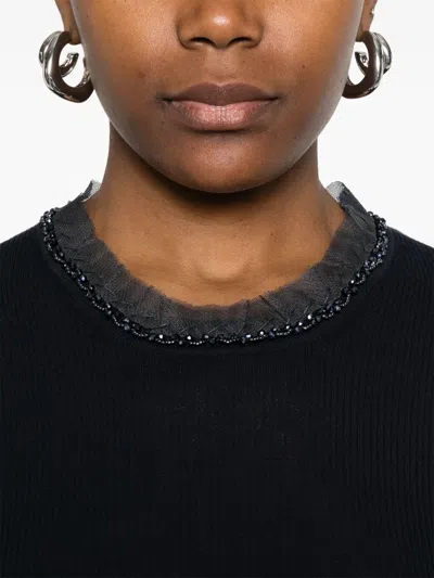 P.a.r.o.s.h Ribbed T-shirt In Blue