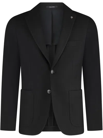 Tagliatore Men's Single-breasted Cotton Blazer In Black