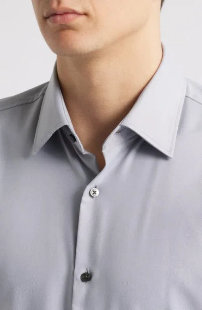 Hugo Boss Boss Hank Kent Slim Fit Performance Stretch Dress Shirt In Medium Grey