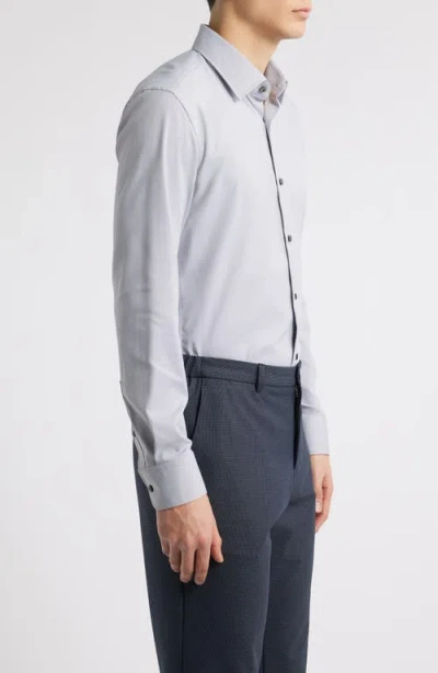 Hugo Boss Boss Hank Kent Slim Fit Performance Stretch Dress Shirt In Medium Grey