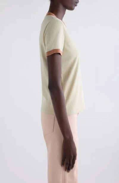 Chloé Rubber Print Logo Cotton T-shirt In Neutrals