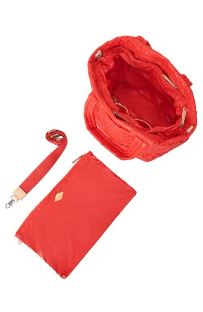 Mz Wallace Metro Deluxe Medium Quilted Tote Bag In Bright Cherry