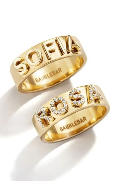 Baublebar 18k Gold Custom Block Ring In Gold