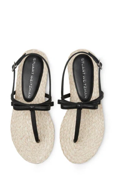 Stuart Weitzman Heel Sandals With Braided And Flat Sole In Multi