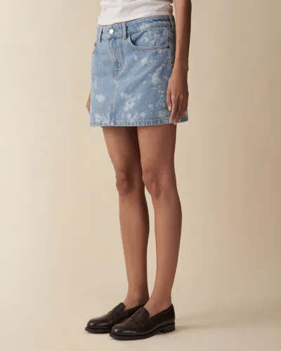 Jeanerica Vivi Skirt Splash In Blue