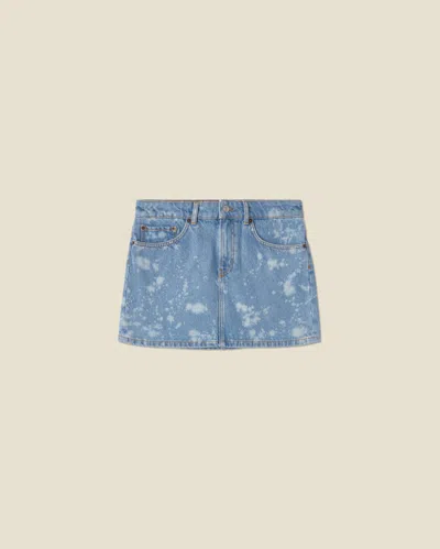 Jeanerica Vivi Skirt Splash In Blue