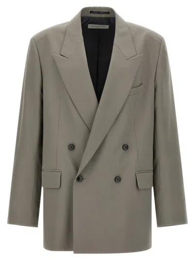 Dries Van Noten 'bishop' Blazer Featuring Notch Lapel In Gray