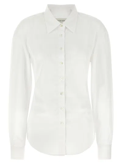 Dries Van Noten 'cenny' Shirt With Long Sleeves And Pointed Collar In White