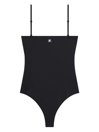 Courrèges Heritage One-piece Swimsuit In Black