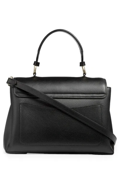 Lk Bennett Darcie Leather Top Handle Bag In Black