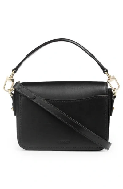 Lk Bennett Frankie Core Leather Crossbody Bag In Black