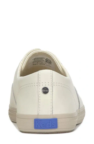Keds Women's Champion Square Toe Tone Off Foxing Slip On Leather Sneakers In Snow White