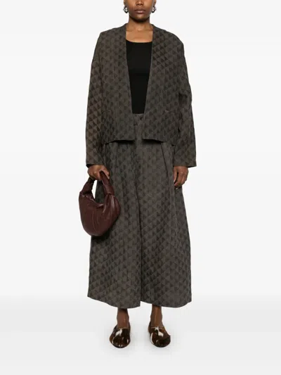 Uma Wang Klarke Jacket In Brown